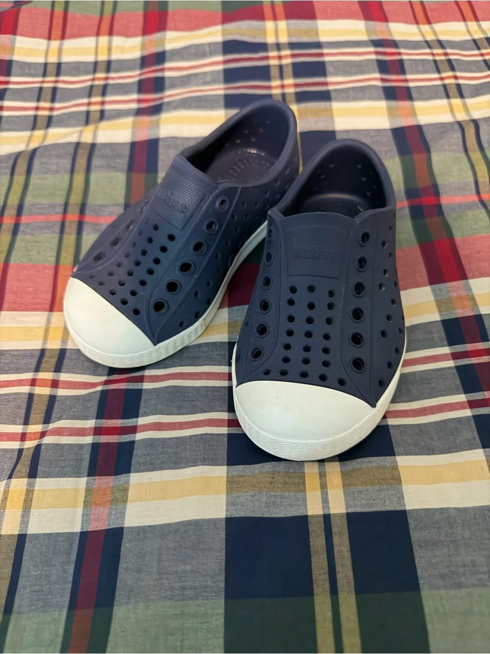 Toddler Native Shoes - Navy and White - Size C6